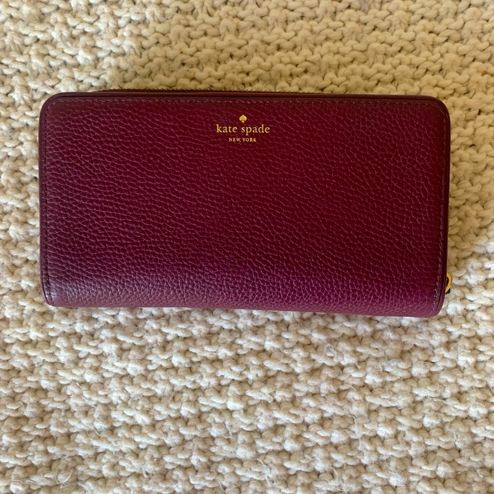 Maroon Kate Spade Wallet